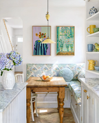 Set of 2 Floral Wall Art Prints – Henri Le Sidaner Les Hortensias & Blue Teal Still Life Gallery Set