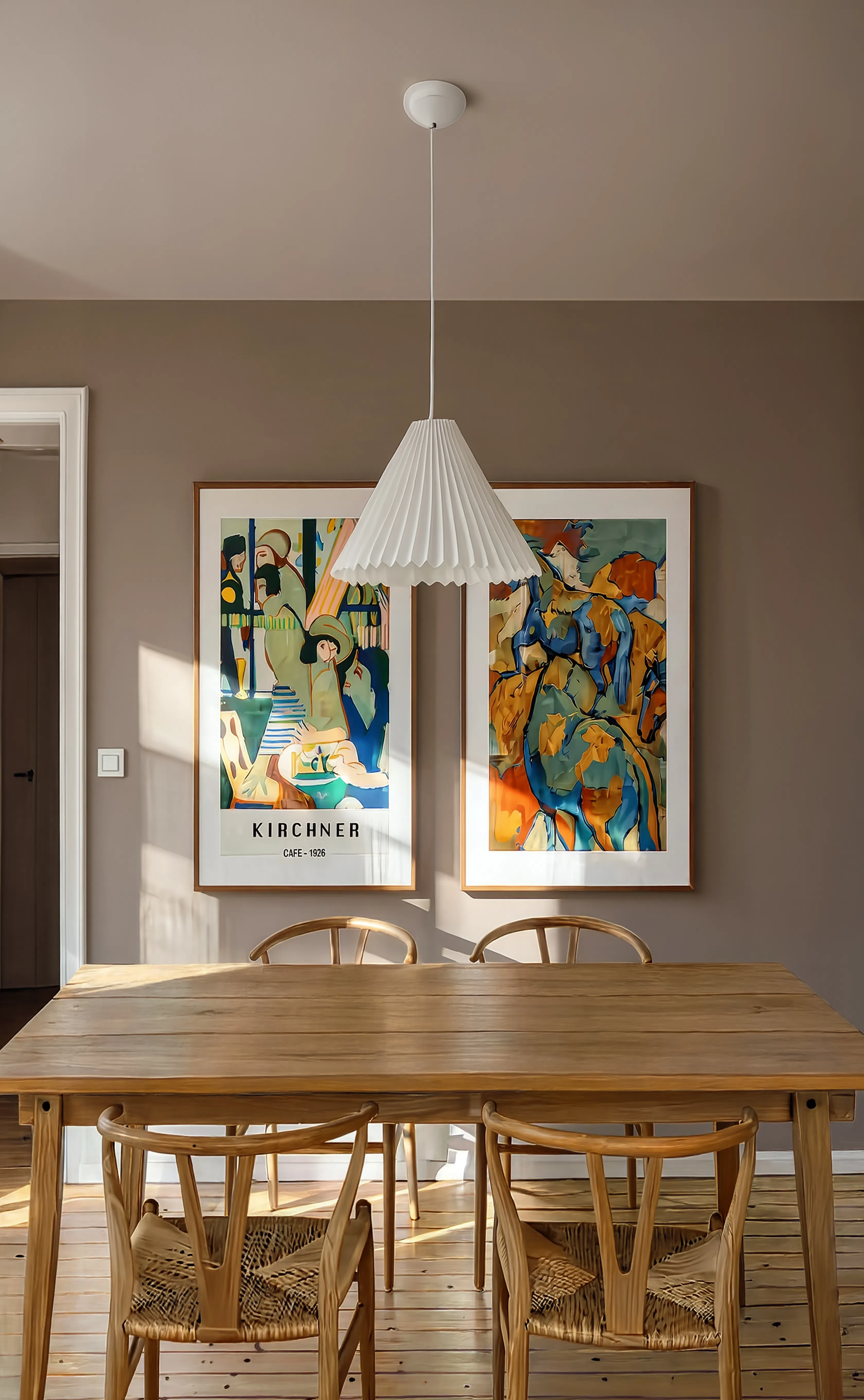 Set of 2 Palette – Blue Horses I & Ernst Ludwig Kirchner – Café | Contemporary Figurative Art Prints