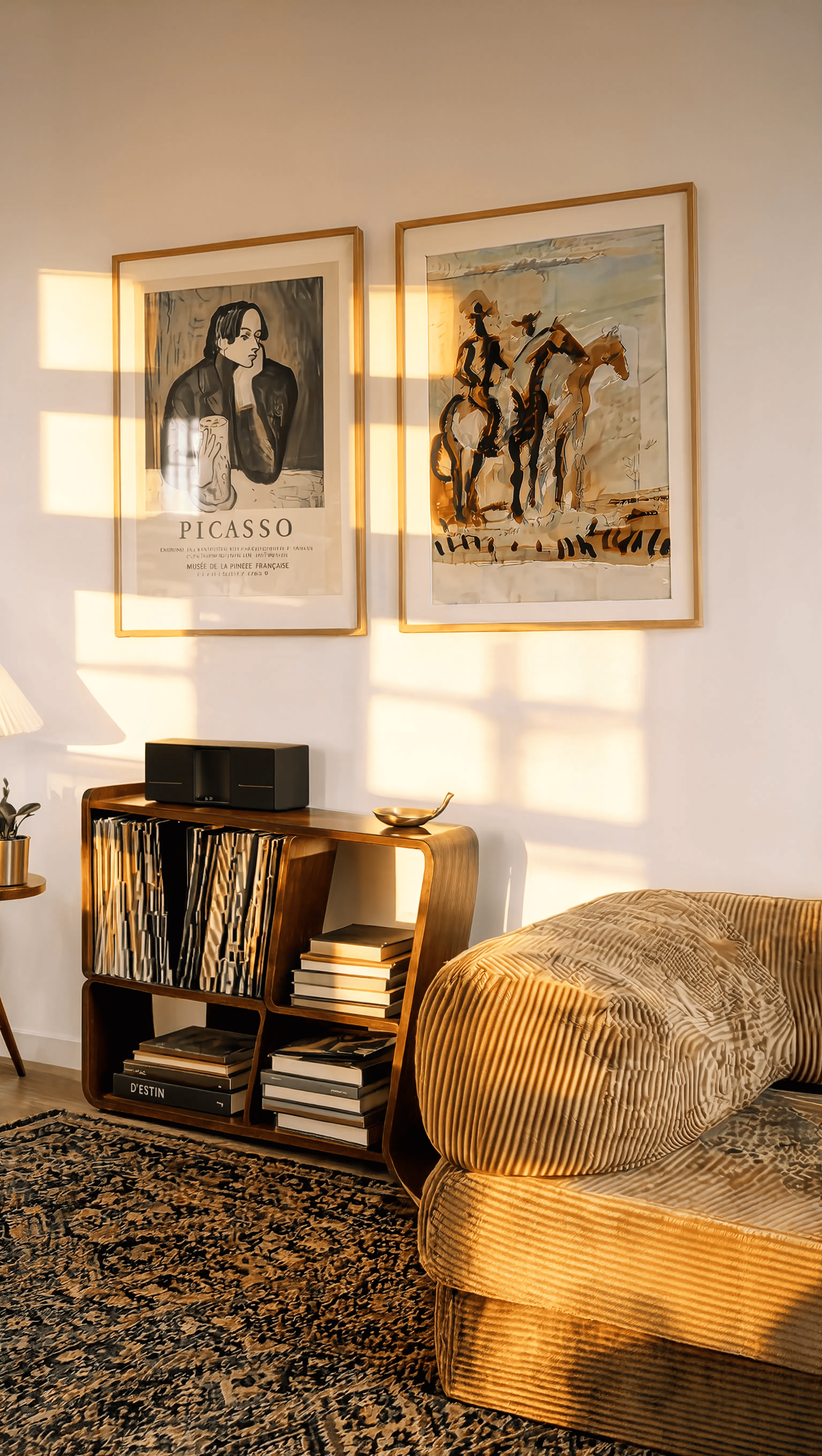 Set of 2 Modern Fine Art Wall Prints – Study of the Watch & Picasso Exhibition Gallery Set