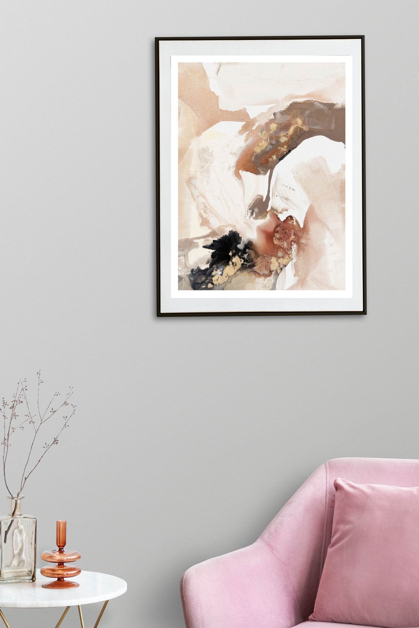 Brush Stroke Marble Poster - Hakyarts