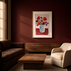 Crimson Bouquet Study II | Contemporary Floral Art Print