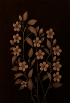 Shadowy Burgundy Floral | Moody Botanical Wall Art