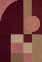 Burgundy Geometry | Contemporary Geometric Art Print