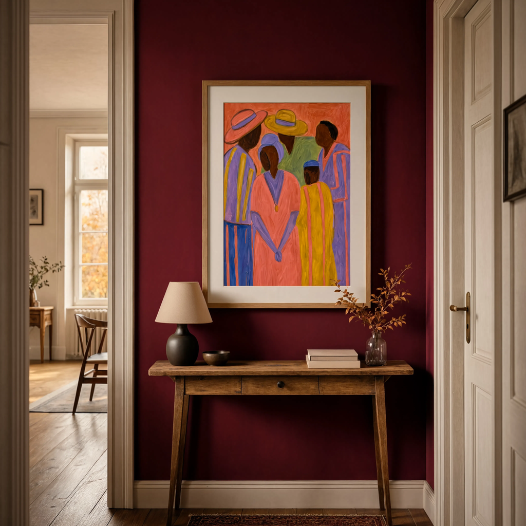 Community Gathering | Expressive Figurative Wall Art Print