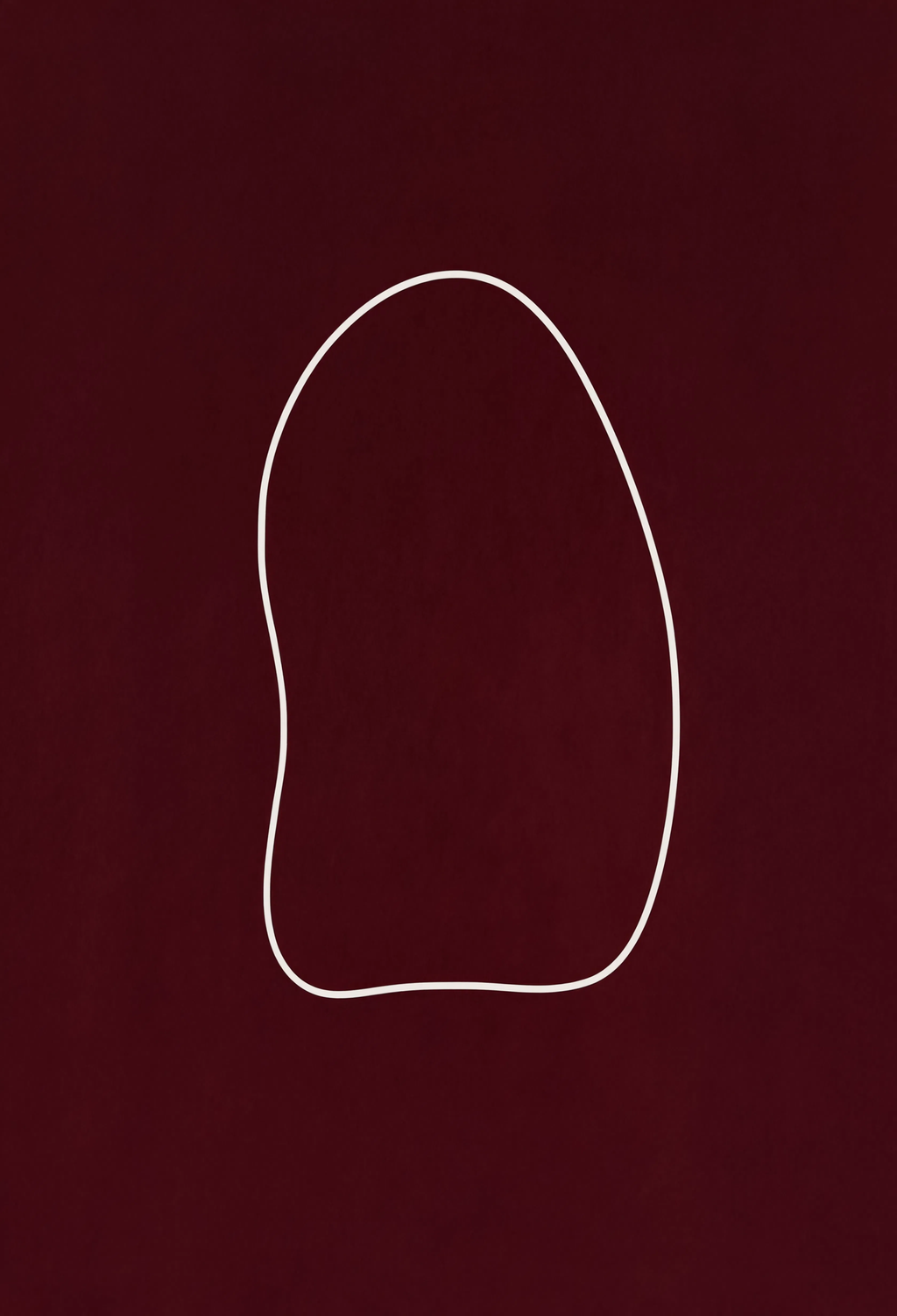 Abstract Circle on Burgundy | Contemporary Abstract Wall Art Print