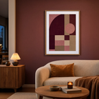 Burgundy Geometry | Contemporary Geometric Art Print