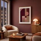 Burgundy Geometry | Contemporary Geometric Art Print