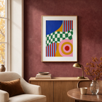Geometric Pop II | Contemporary Geometric Wall Art Print