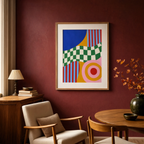 Geometric Pop II | Contemporary Geometric Wall Art Print