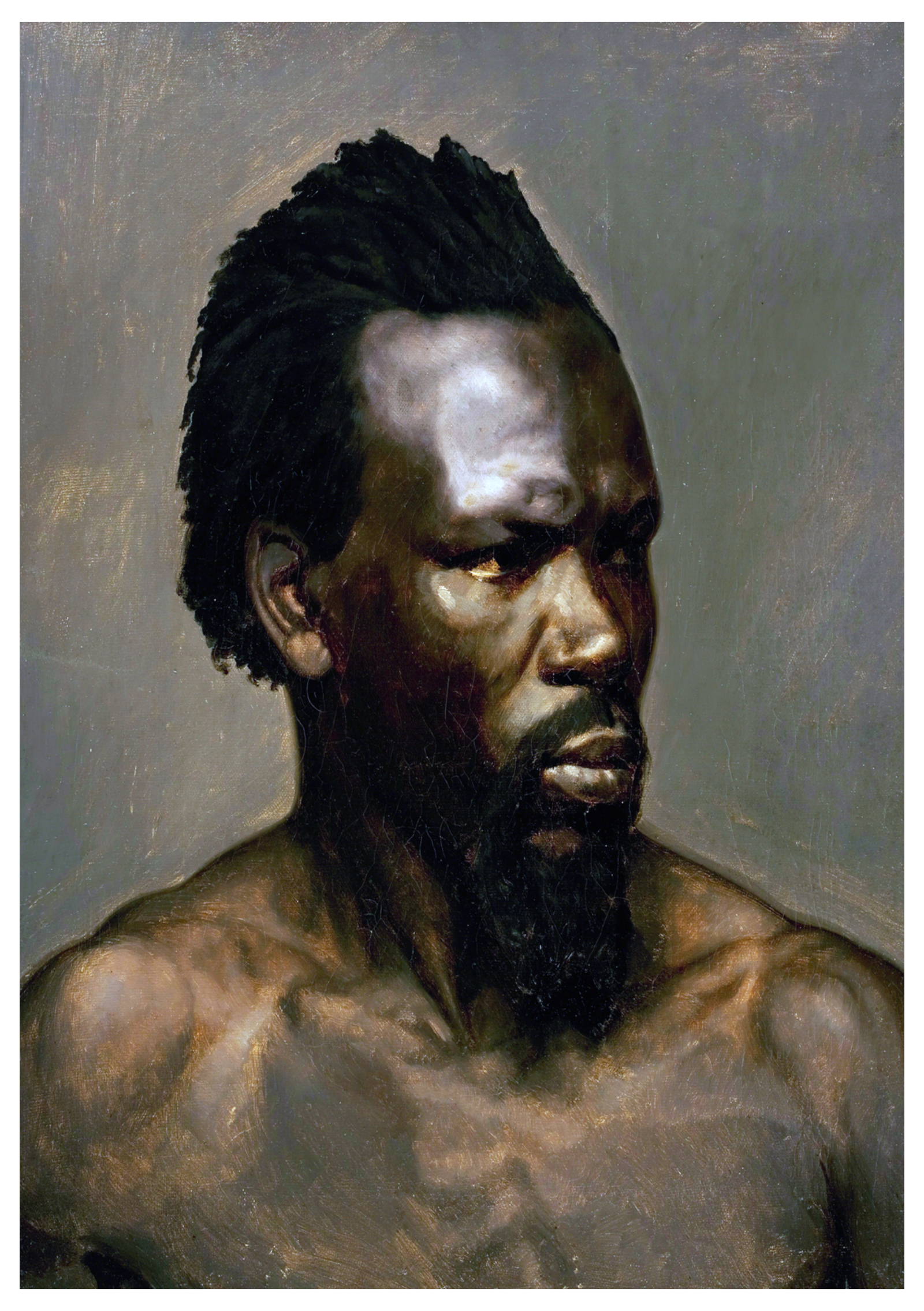 Bust Portrait Of A Black Man Poster