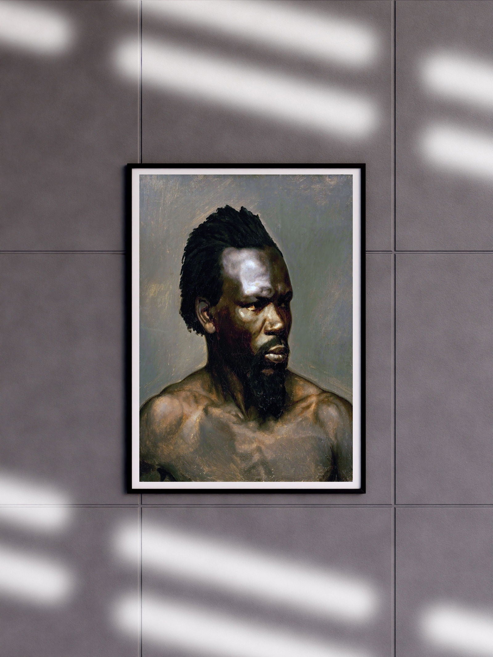 Bust Portrait Of A Black Man Poster