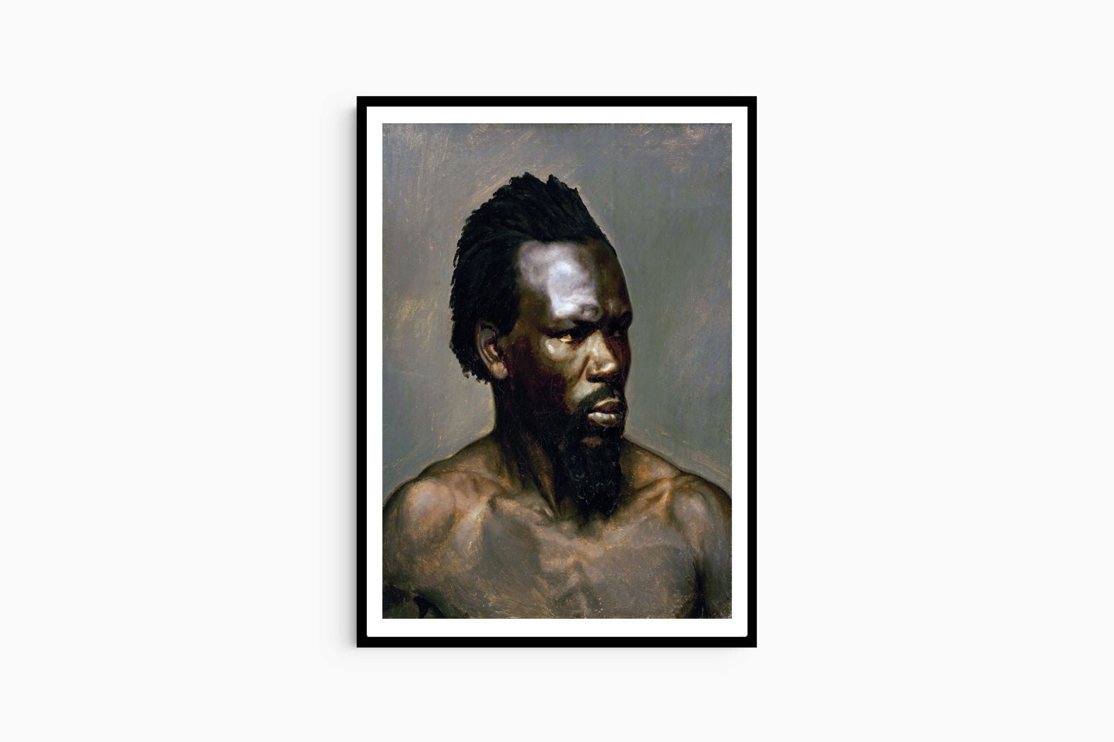 Bust Portrait Of A Black Man Poster