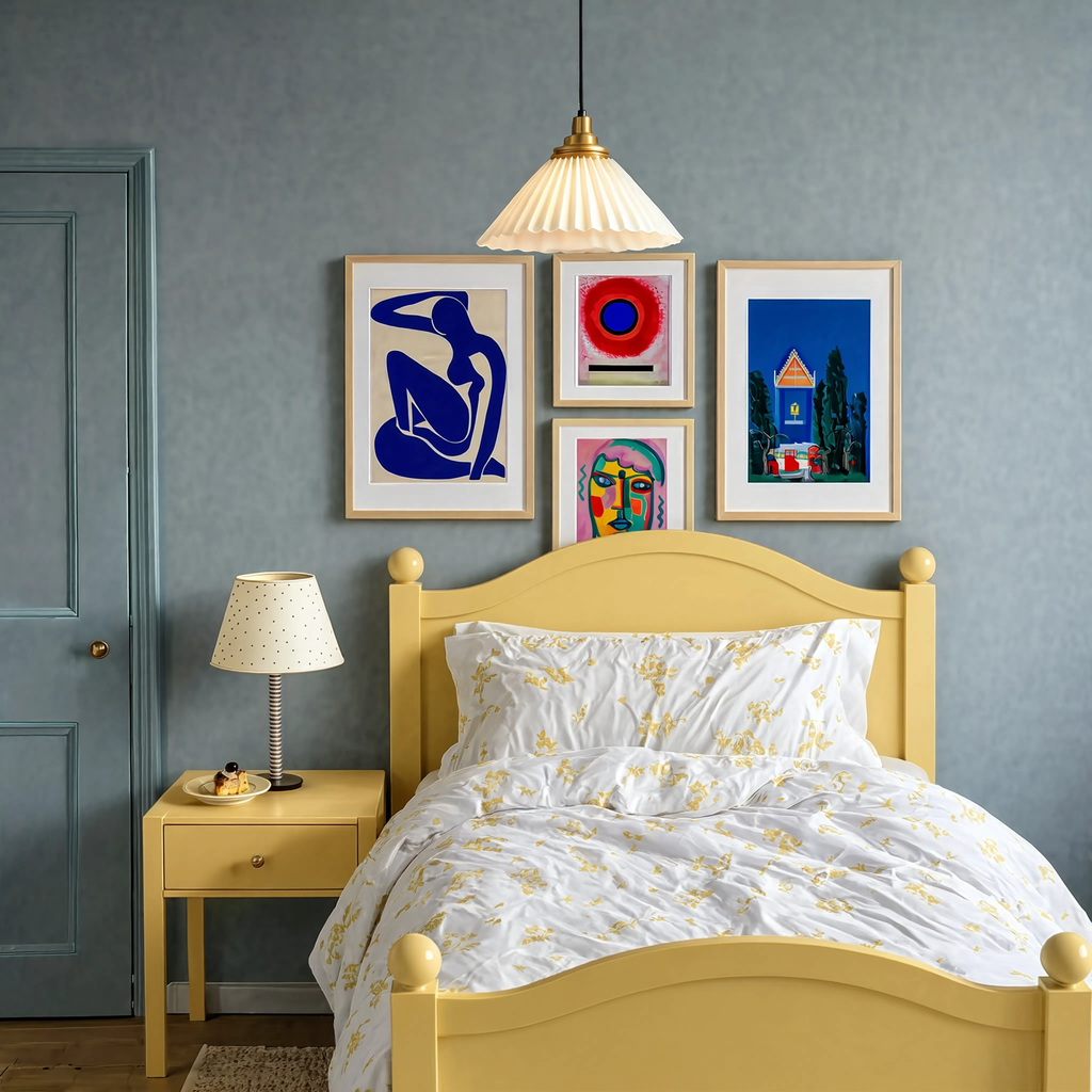 Set of 4 Kandinsky, Jawlensky & Oscar Bluemner Wall Art Prints – Modernist, Expressionist & Abstract Blue Gallery Set