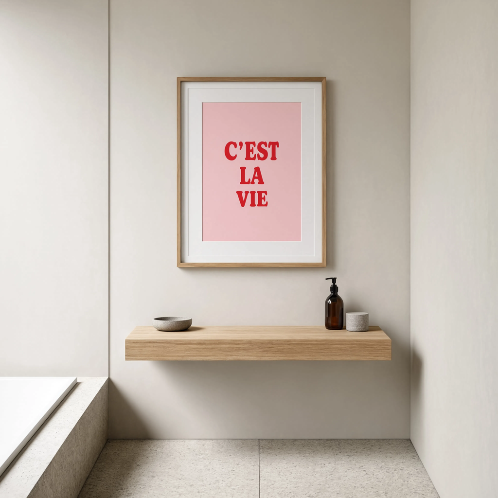 C'est La Vie | Modern Typography Wall Art
