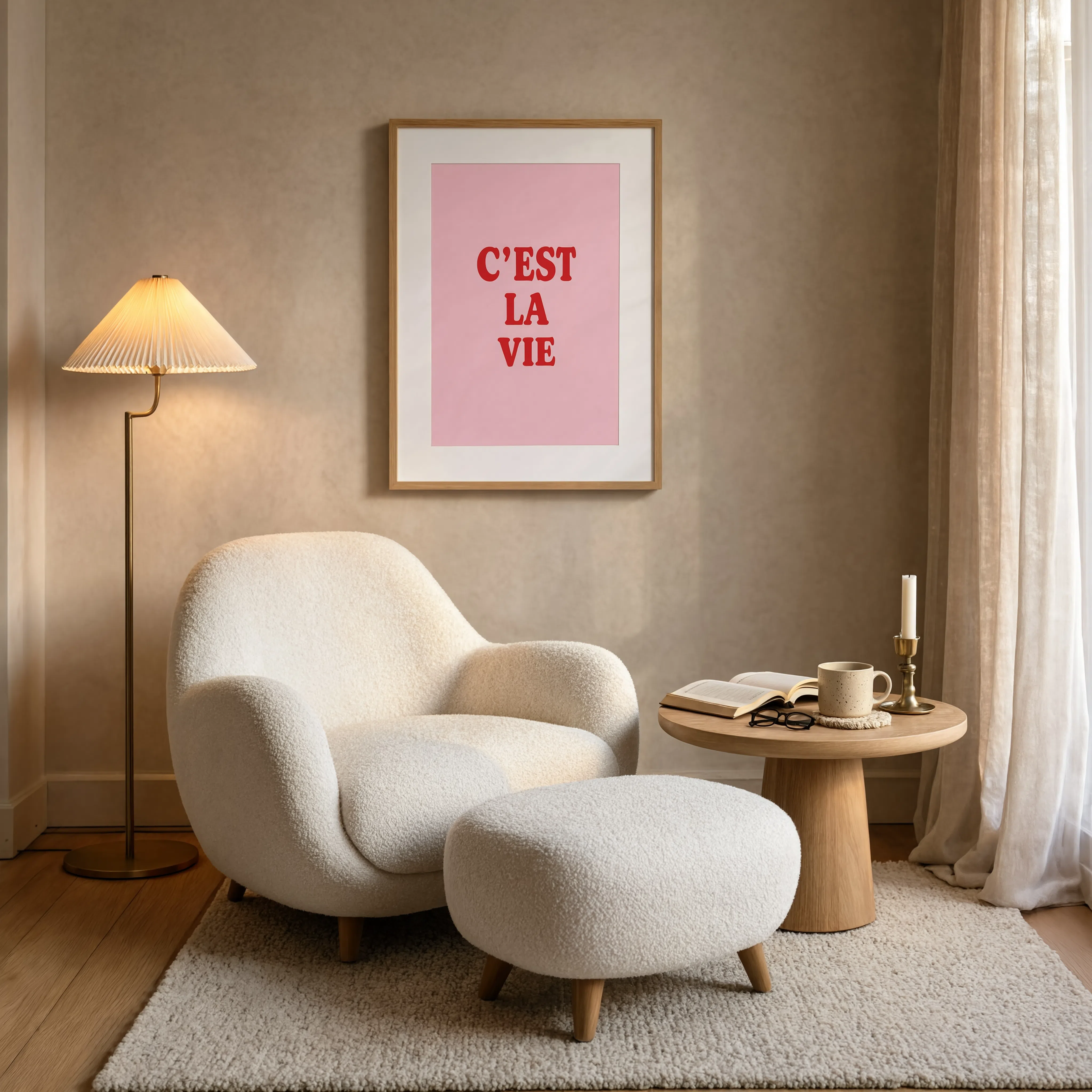 C'est La Vie | Modern Typography Wall Art