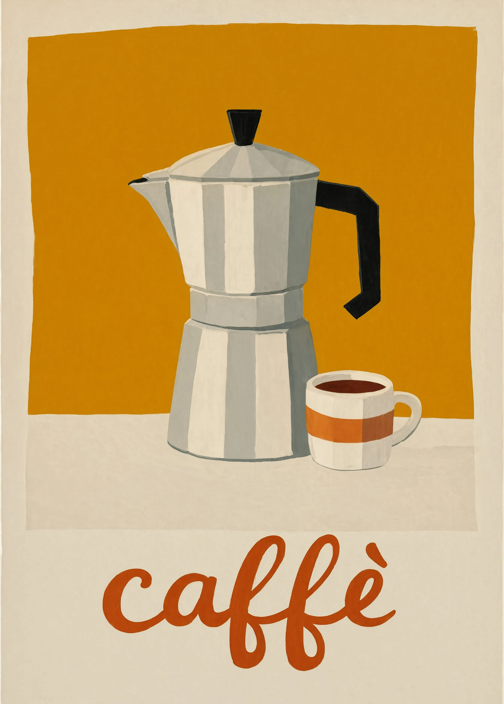 Set of 2 Caffè Dolce Vita Posters | Contemporary Italian Café Wall Art Set