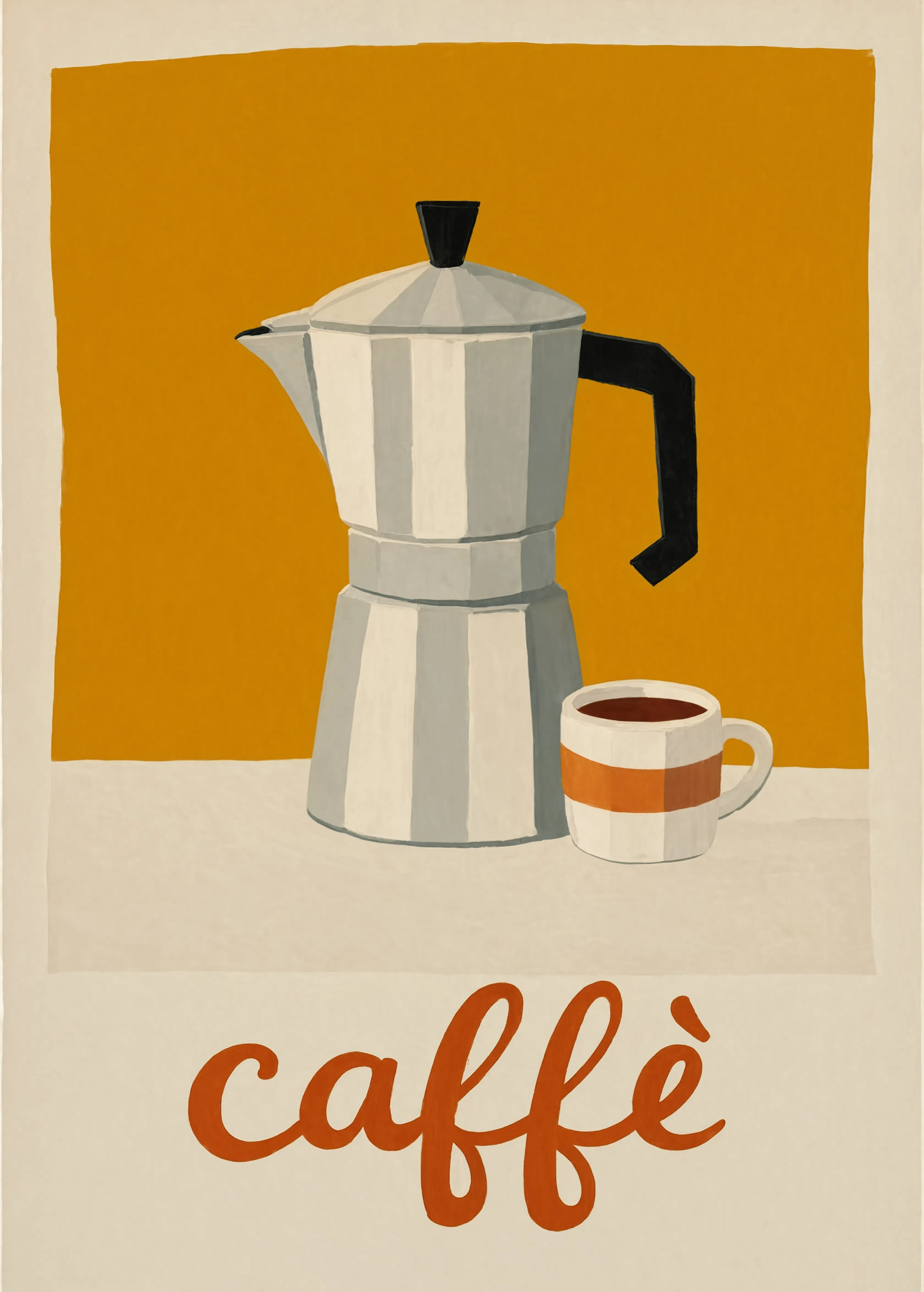 Set of 2 Caffè Dolce Vita Posters | Contemporary Italian Café Wall Art Set
