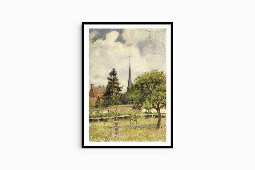 Camille Pissaro - The Church at Eragny - Hakyarts