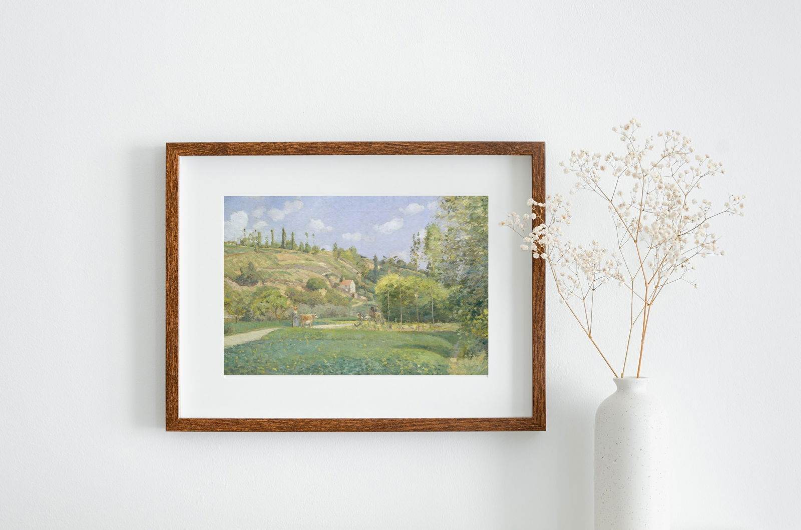 Camille Pissarro - A Cowherd at Valhermeil, Auvers-sur-Oise - Hakyarts