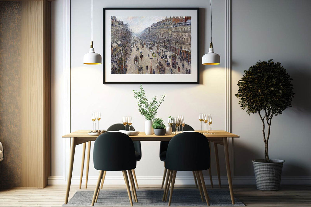 Camille Pissarro - Boulevard Montmartre, Morning, Cloudy Weather - Hakyarts