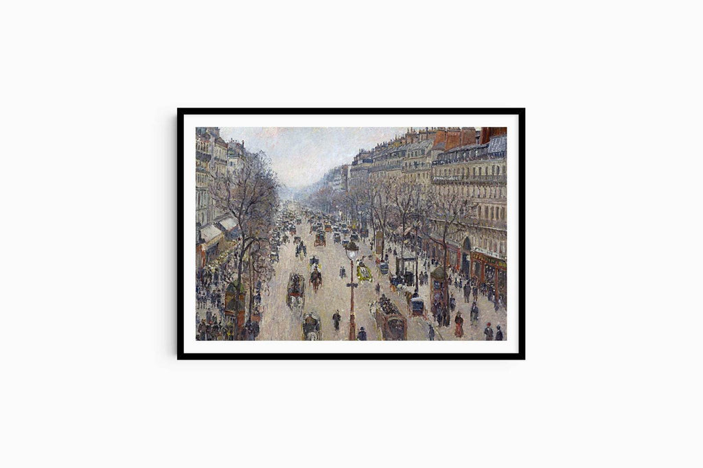 Camille Pissarro - Boulevard Montmartre, Morning, Cloudy Weather - Hakyarts