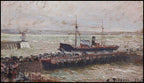 Camille Pissarro - Entrance to the Harbour at Le Havre, Overcast Sky - Hakyarts