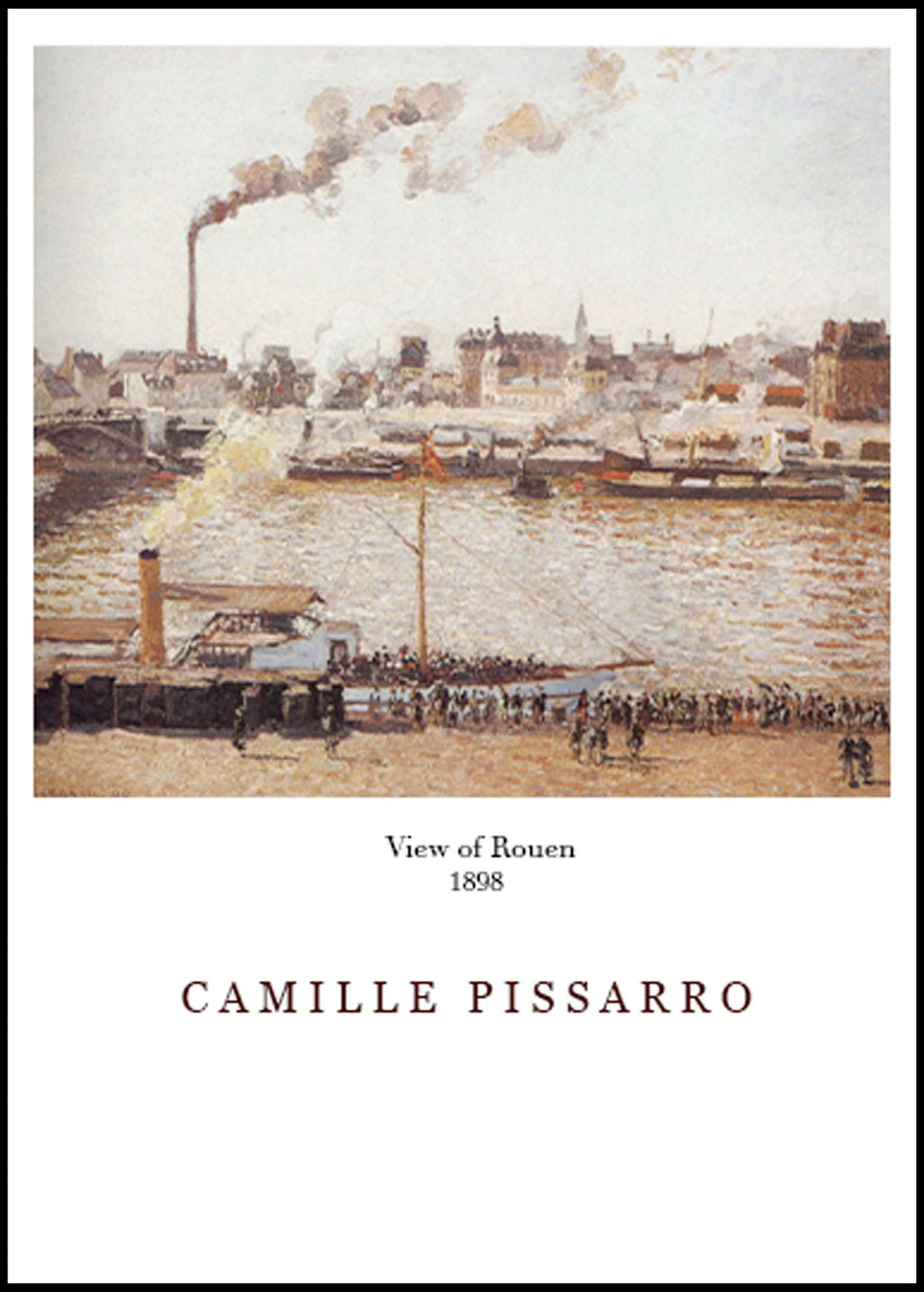 Camille Pissarro - Morning, An Overcast Day, Rouen Poster