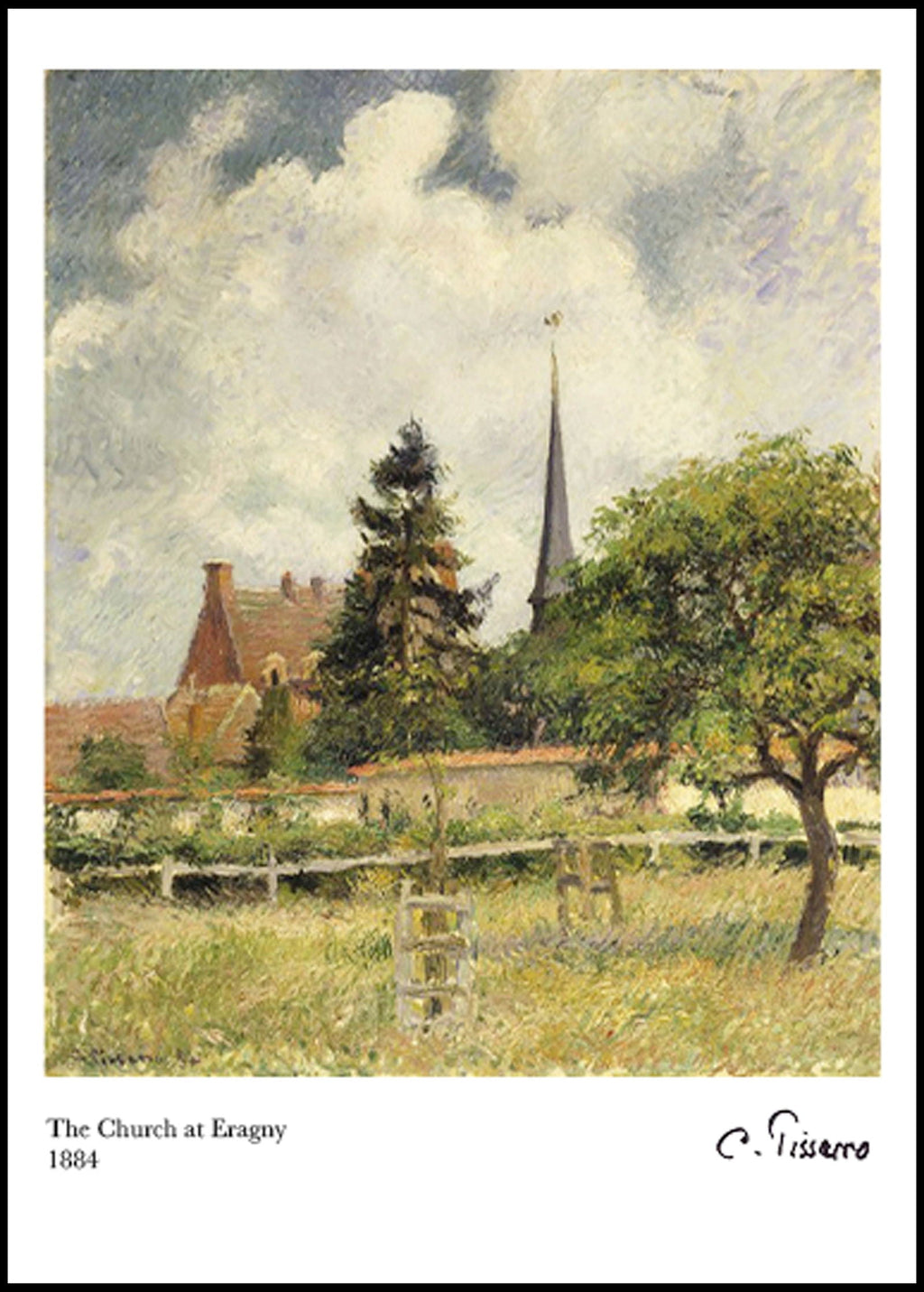 Camille Pissarro - The Church at Eragny Poster