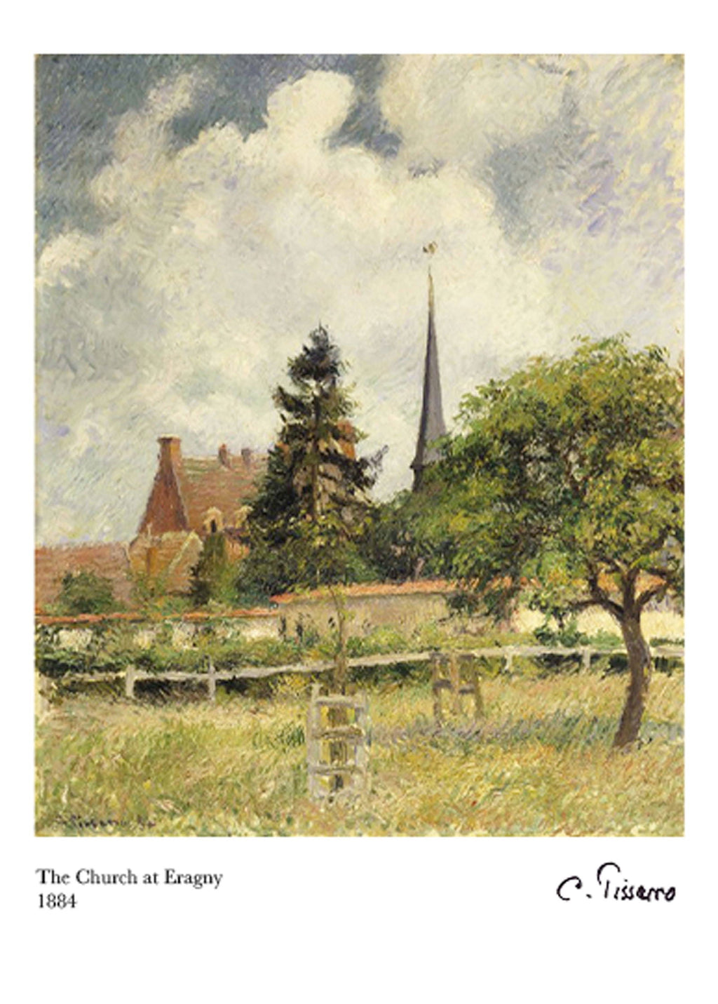 Camille Pissarro - The Church at Eragny Poster