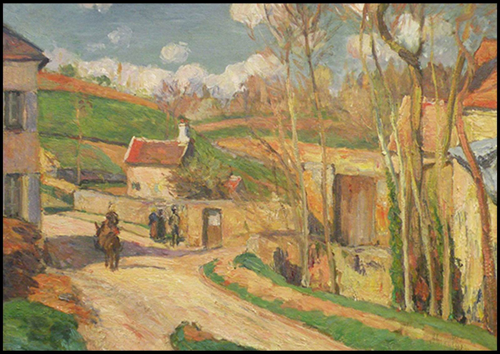 Camille Pissarro - Un Carrefour a l'Hermitage, Pontoise - Hakyarts