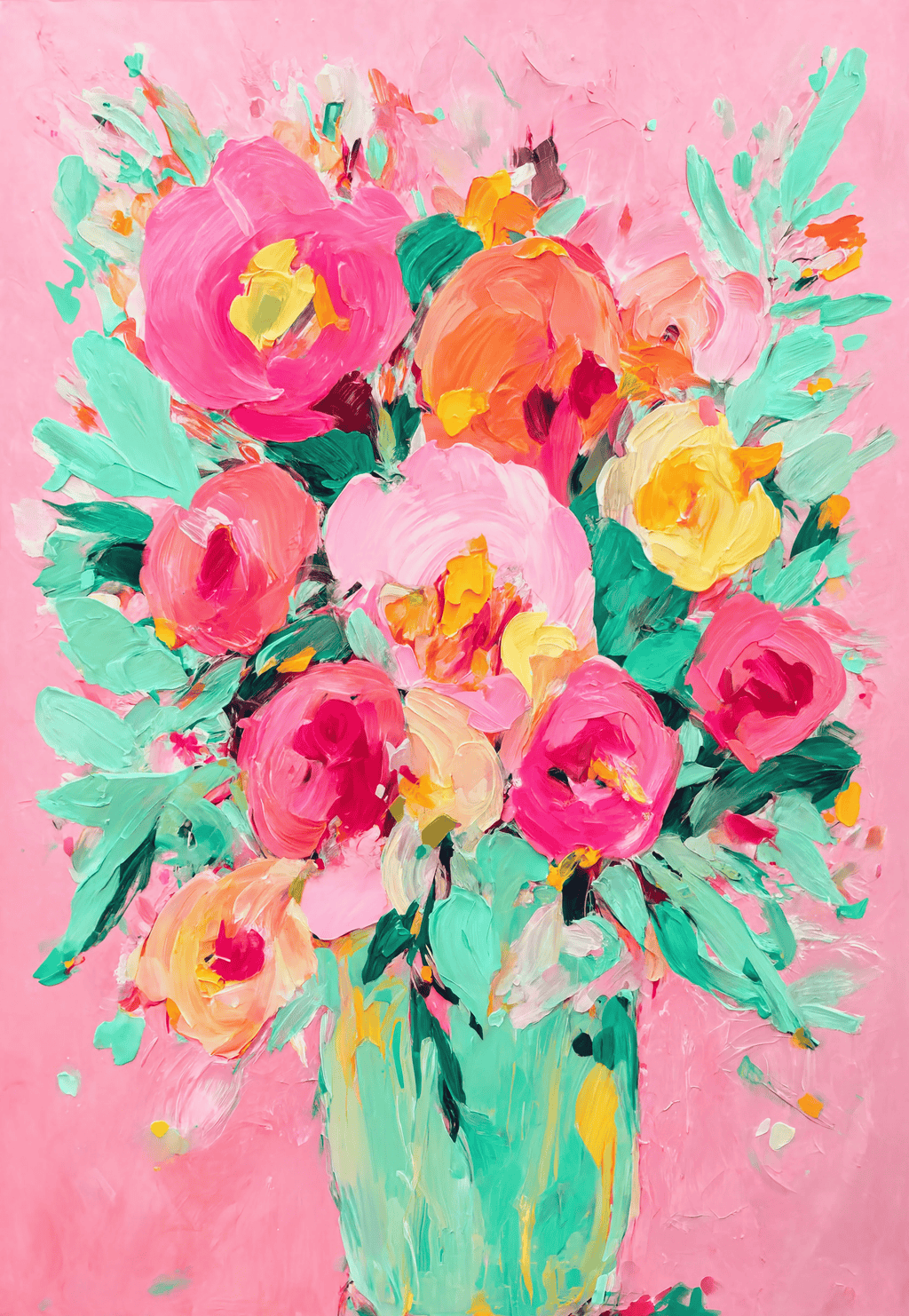 Candy Floral | Contemporary Floral Wall Art Print