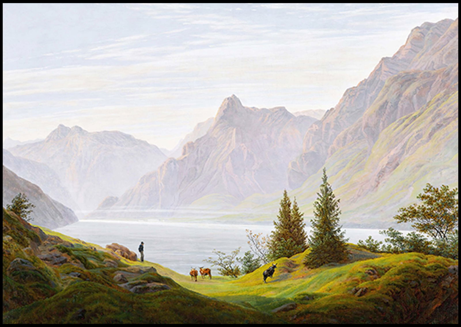Caspar David Friedrich - Landscape With Mountain Lake