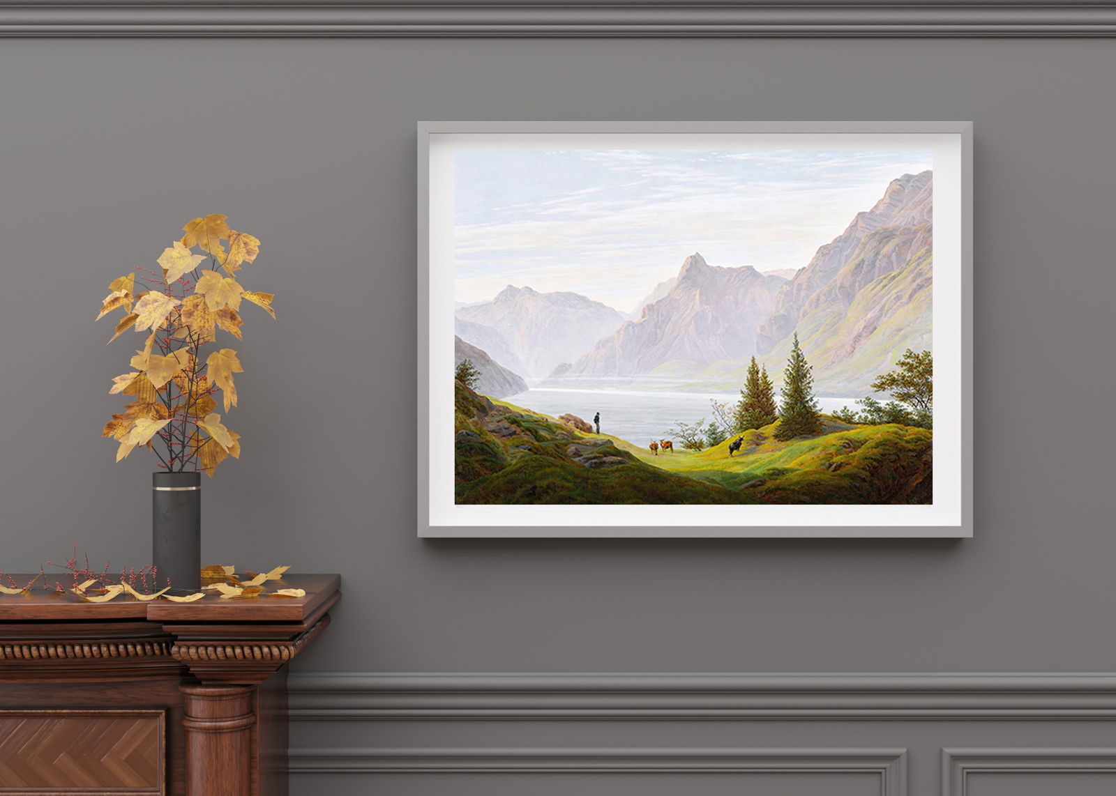 Caspar David Friedrich - Landscape With Mountain Lake