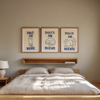Set of 3 Dolce Far Niente Cat Whimsical Prints – “The Sweetness of Doing Nothing”