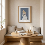 Cat & Rabbit Print | Contemporary Animal Wall Art