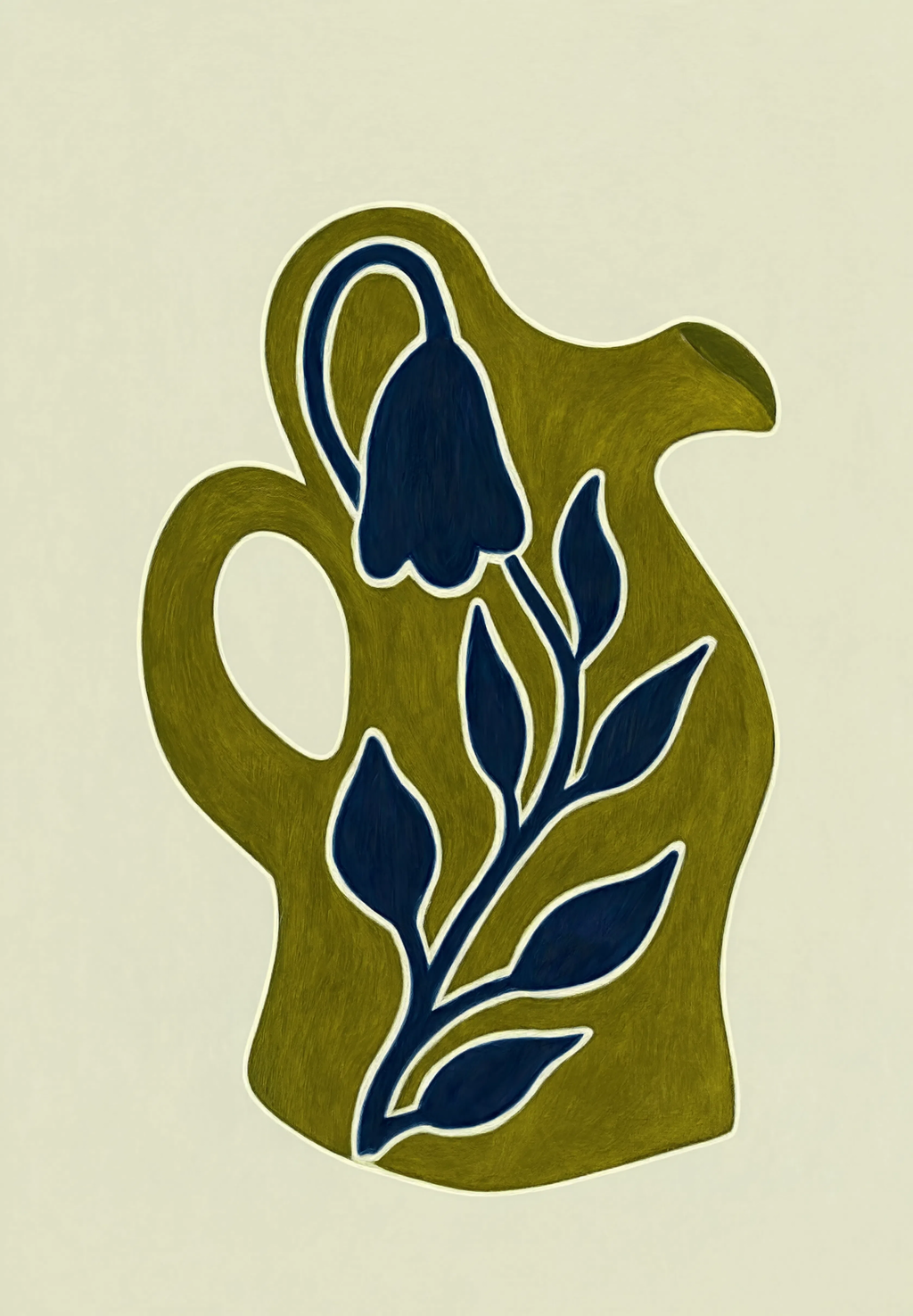 Ceramic Series Botanical I | Contemporary Botanical Art Print