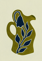 Ceramic Series Botanical I | Contemporary Botanical Art Print
