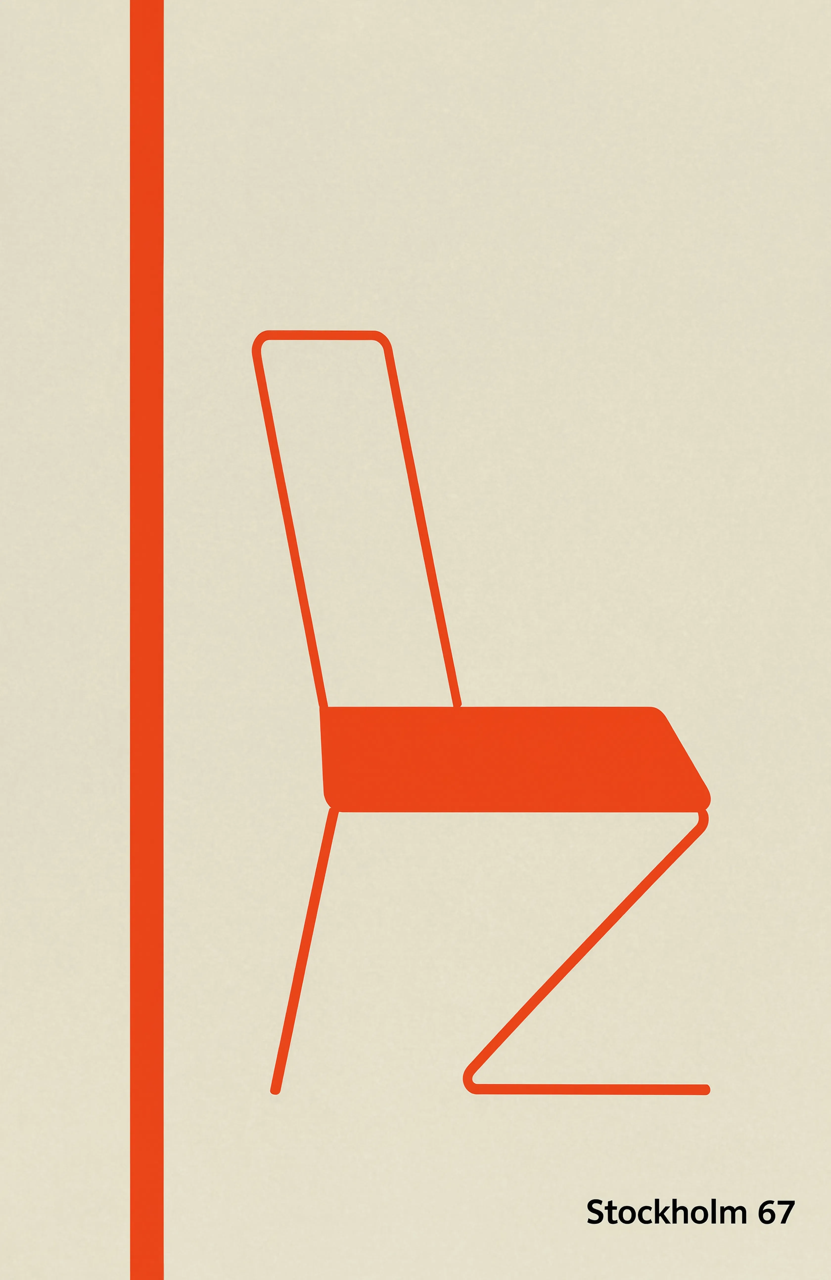 Orange Chair – Stockholm | Contemporary Scandinavian Wall Art