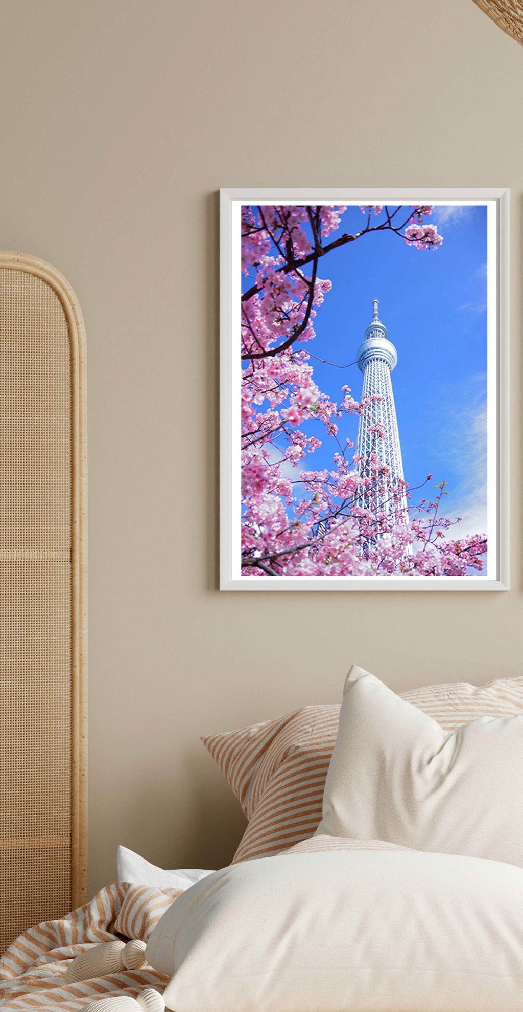 Cherry Blossom Skycraper Poster - Hakyarts