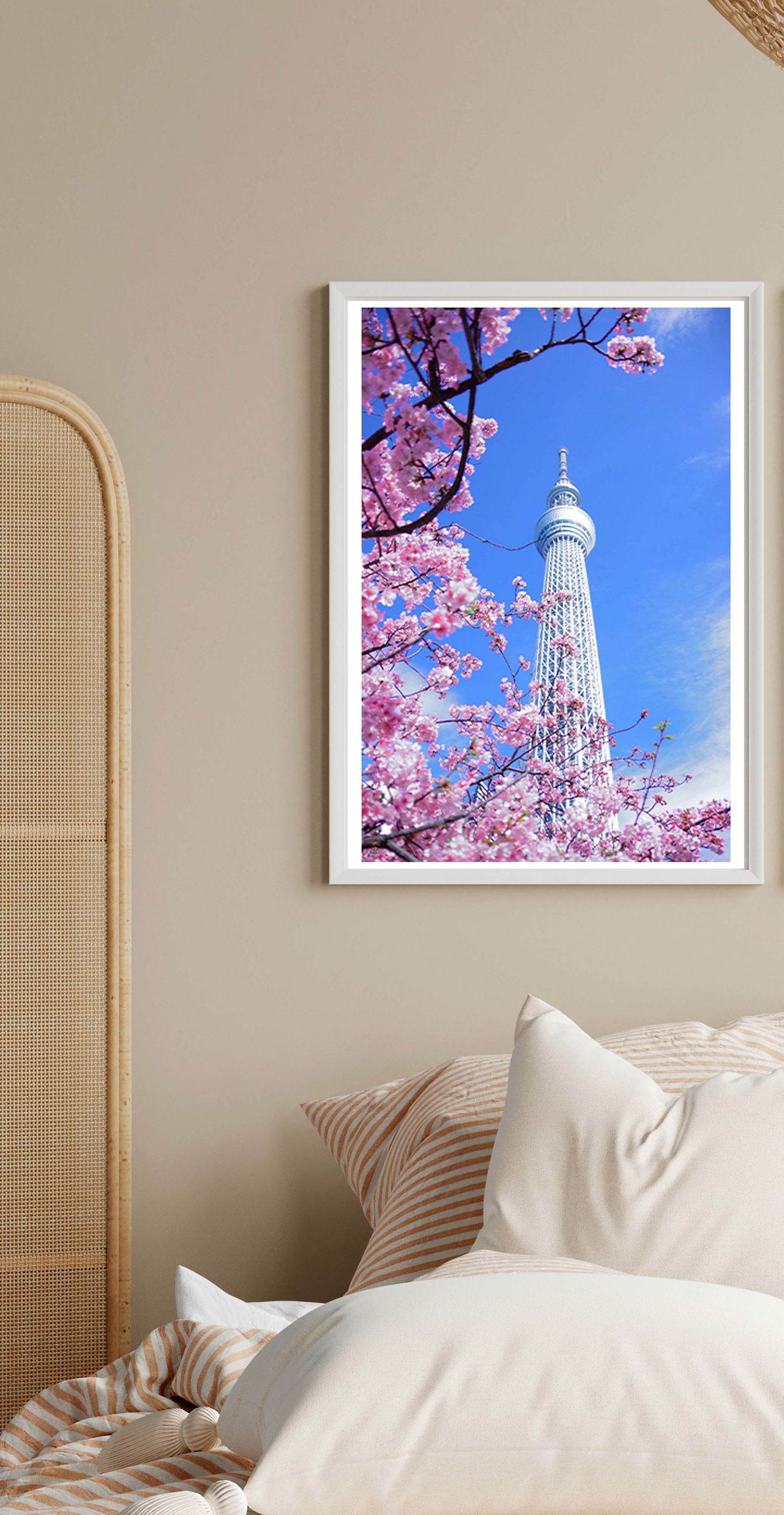 Cherry Blossom Skycraper Poster - Hakyarts