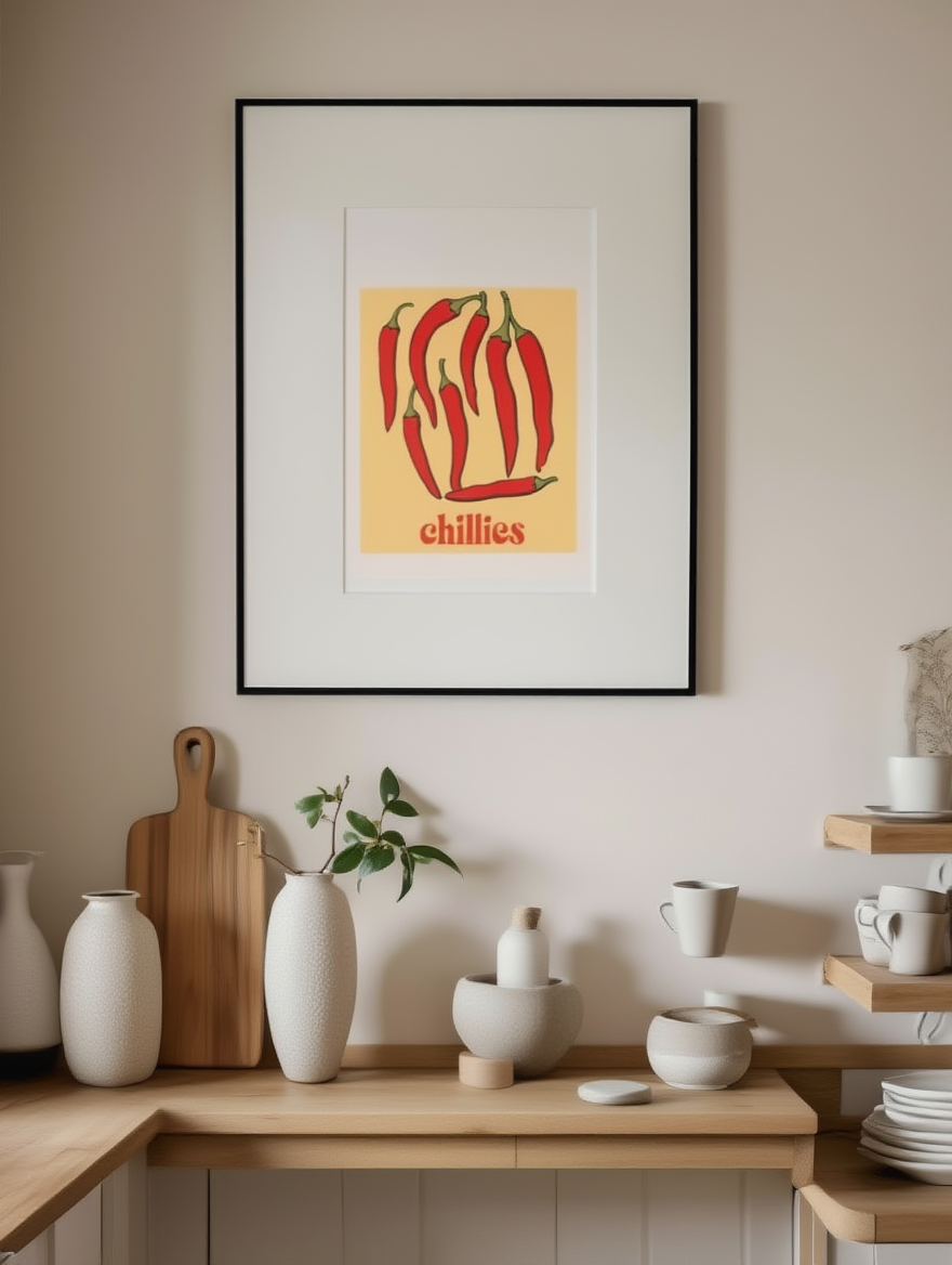 Spice & Heat – Chili Illustration Art Print - Hakyarts