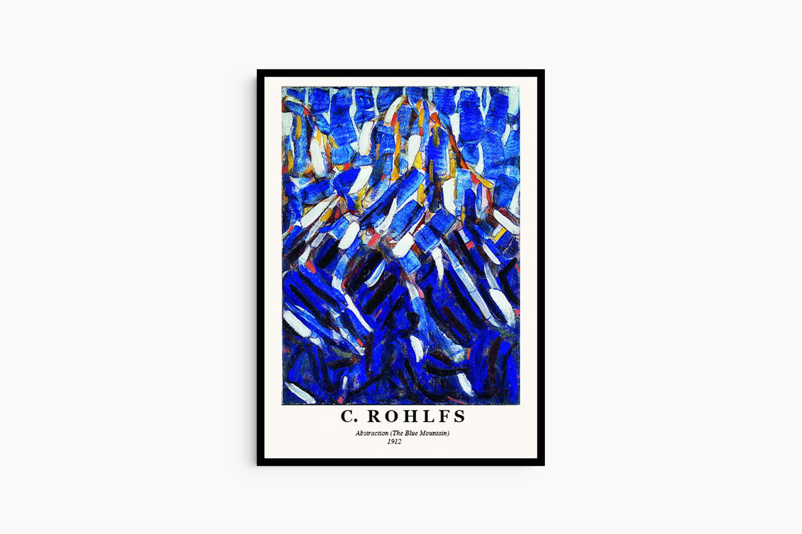 Christian Rohlfs Poster - Abstraction 'The Blue Mountain' Poster