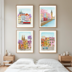 Weekend Getaway Collection – 4 Travel City Illustrations - Hakyarts