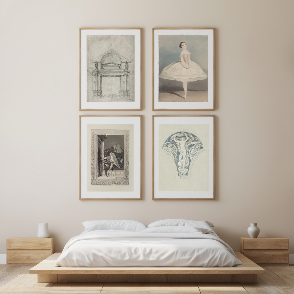 Set of 4 Art Prints – Vintage Ballet - Hakyarts