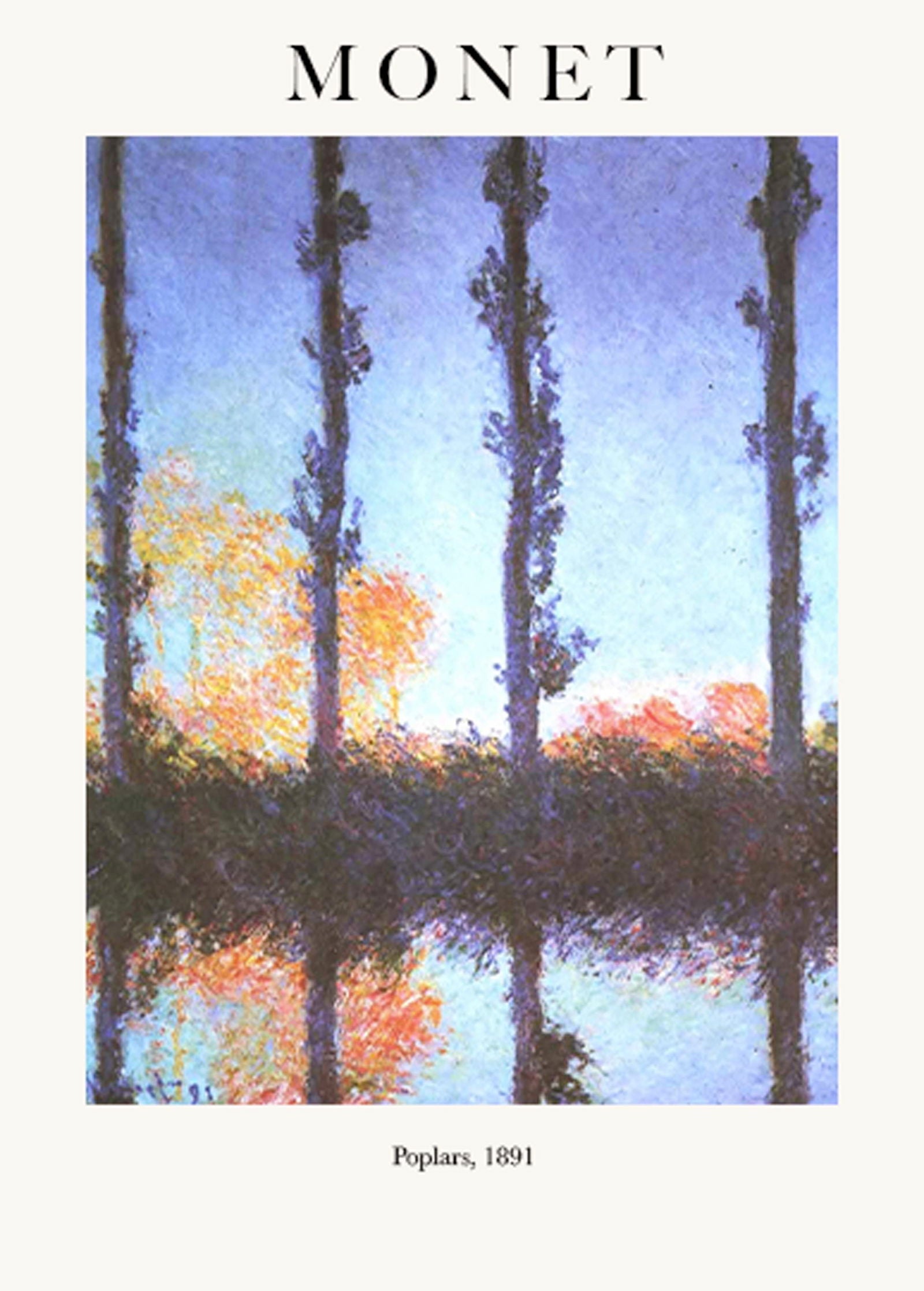 Claude Monet - Poplars Poster