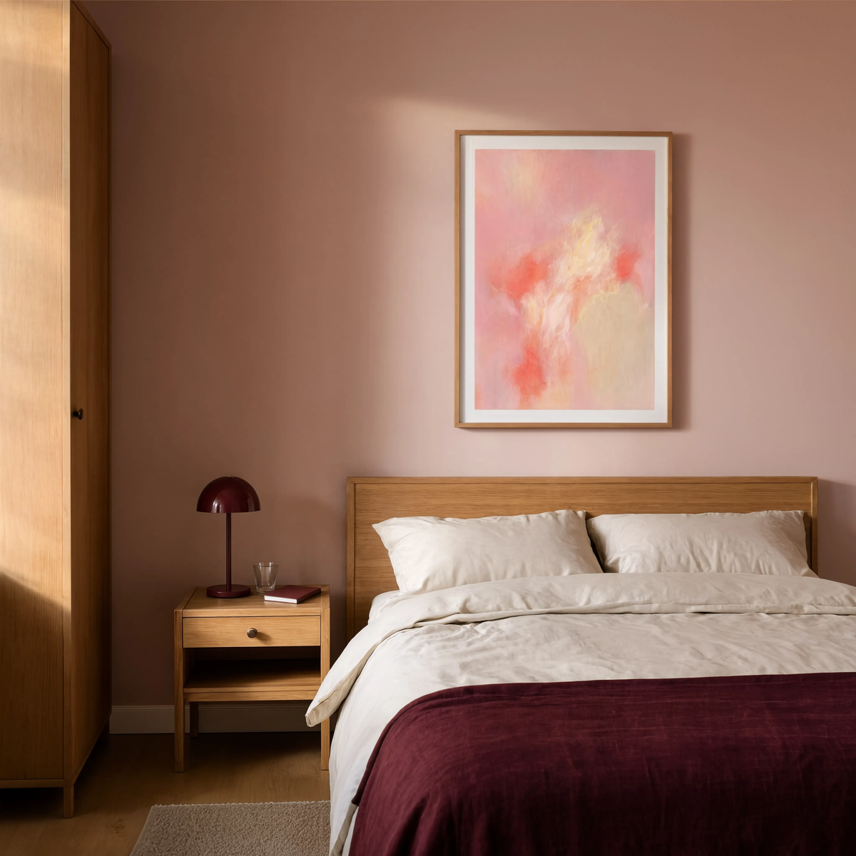 Coral Bloom Variation I | Contemporary Floral Wall Art Print
