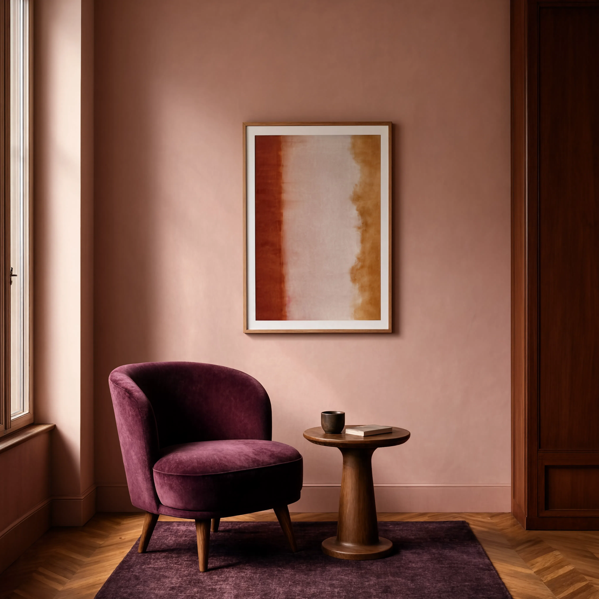 Rose Field Variation | Contemporary Floral Wall Art Print