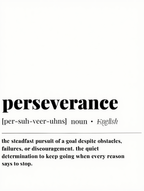 Perseverance – Minimalist Typography Wall Art Print
