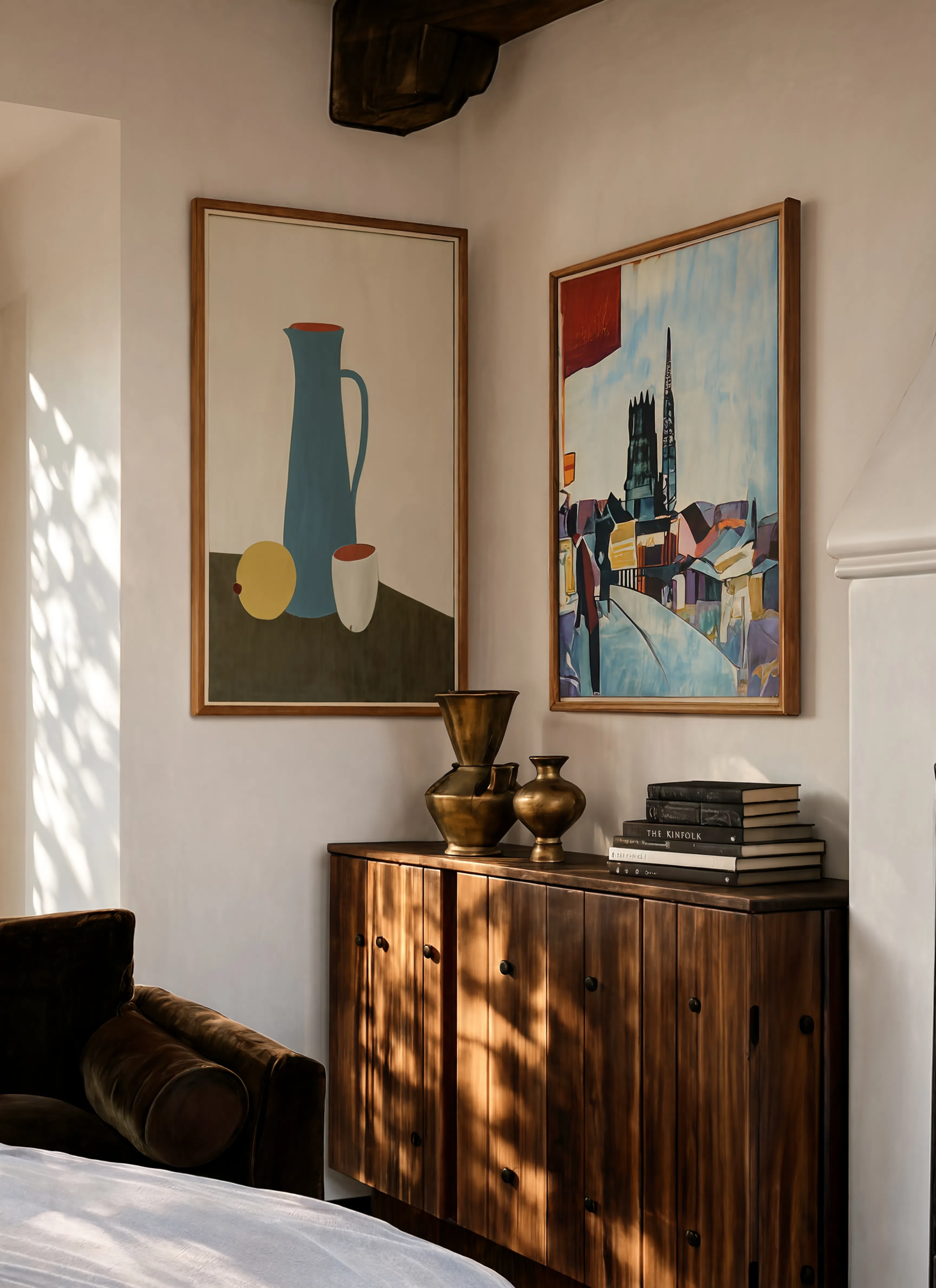 Set of 2 Fine Art Prints | August Macke Expressionist & Scandinavian Still Life Gallery Wall
