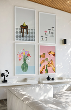 Set of 4 | Minimalist Still Life & Coastal Gallery Wall Art Prints | 50×70 cm)